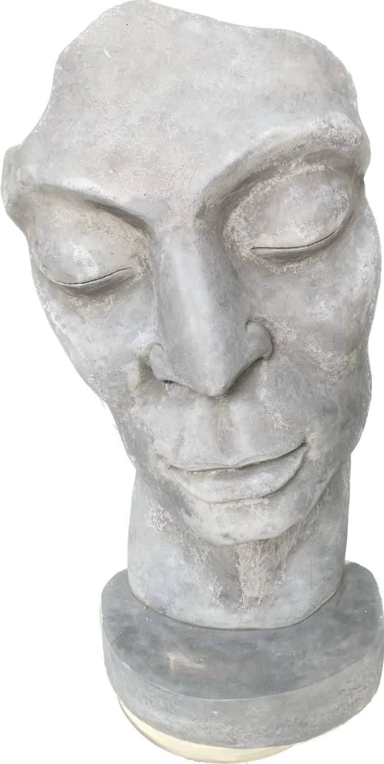  Product image 1 of the product “Aras - Face looking to the right, 90 cm H | cast stone ”